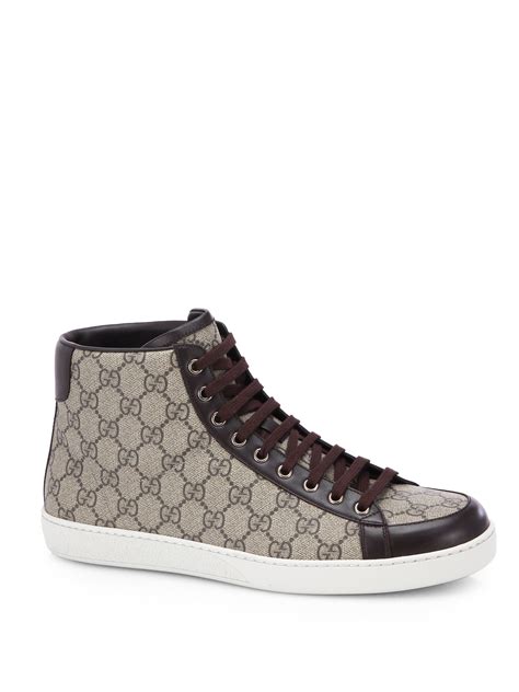 gucci hihg tops men gg print|Gucci high top sneakers men's.